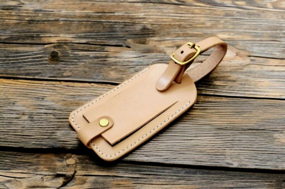 本革サドルレザーのネームタグ【受注製作】