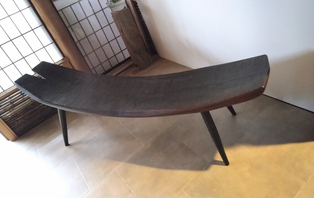 木の寝椅子 無垢材∗ケヤキ∗ベンチ∗ディスプレイ | iichi 日々の