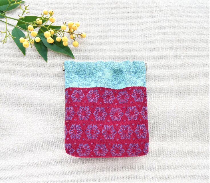 ＊フランス生地＊ジャガード織＊バネポーチ＊１２cm＊STOF＊