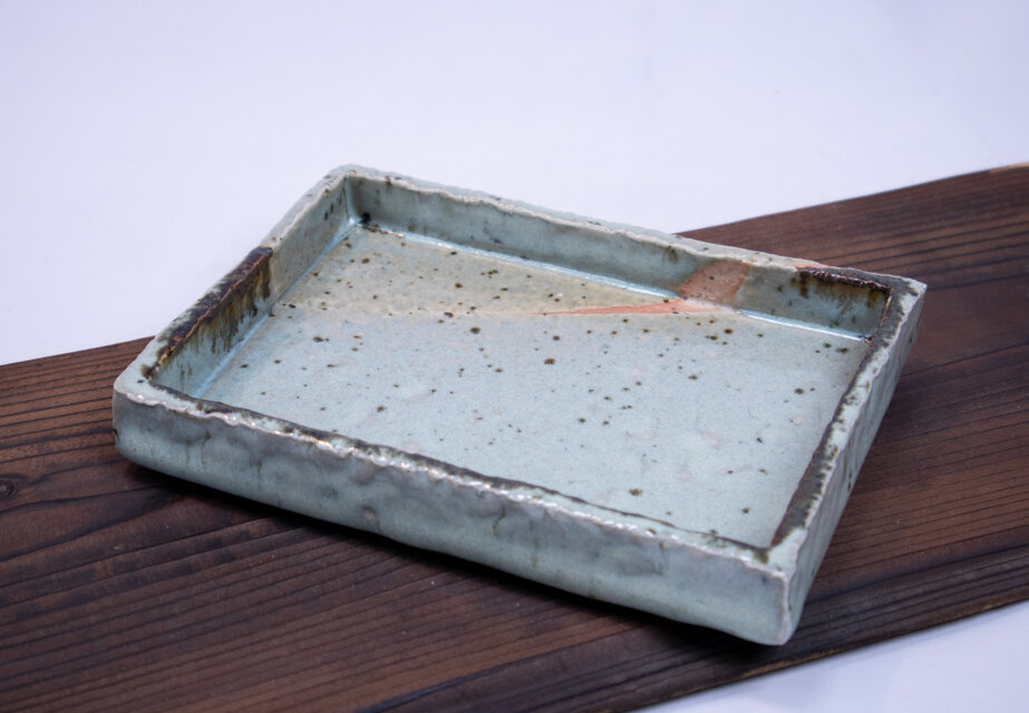 優灰窯変2022 懐石向付け 長角皿