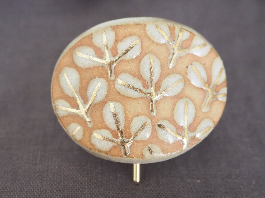 陶器のポニーフック 『Leaf pattern 冬』 | iichi 日々の暮らしを