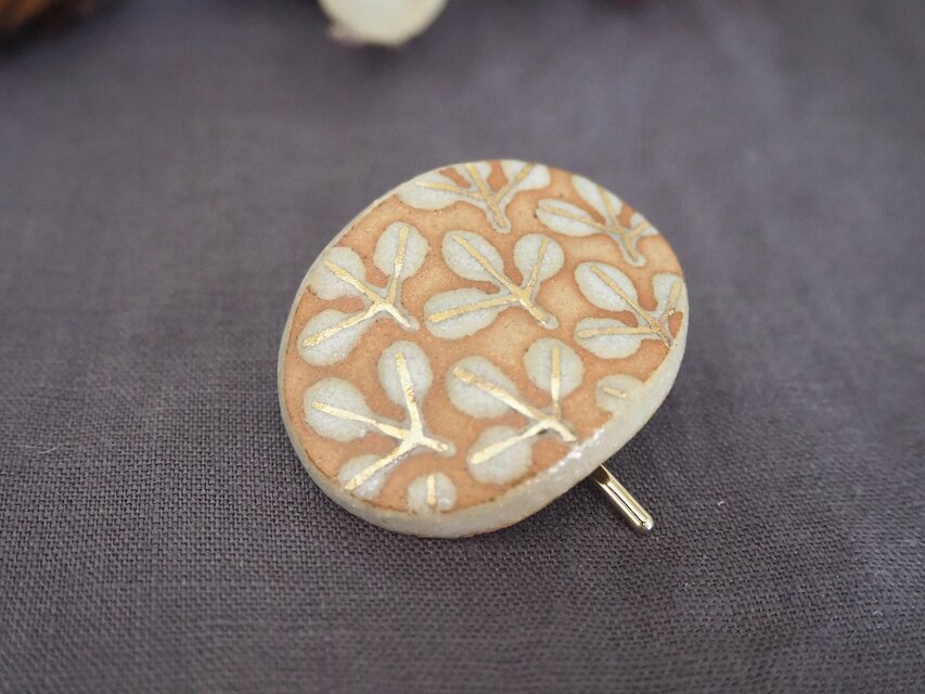 陶器のポニーフック 『Leaf pattern 冬』 | iichi 日々の暮らしを