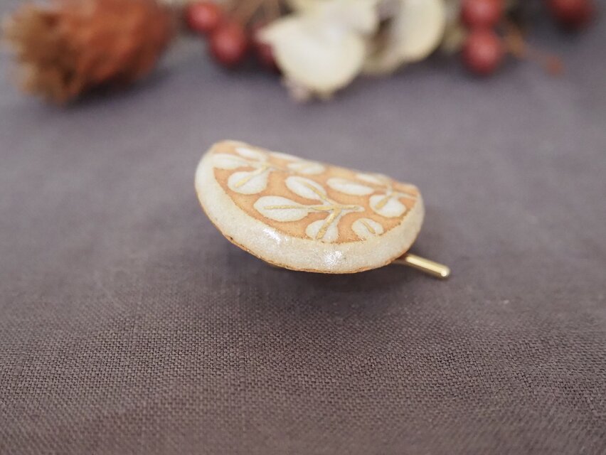 陶器のポニーフック 『Leaf pattern 冬』 | iichi 日々の暮らしを