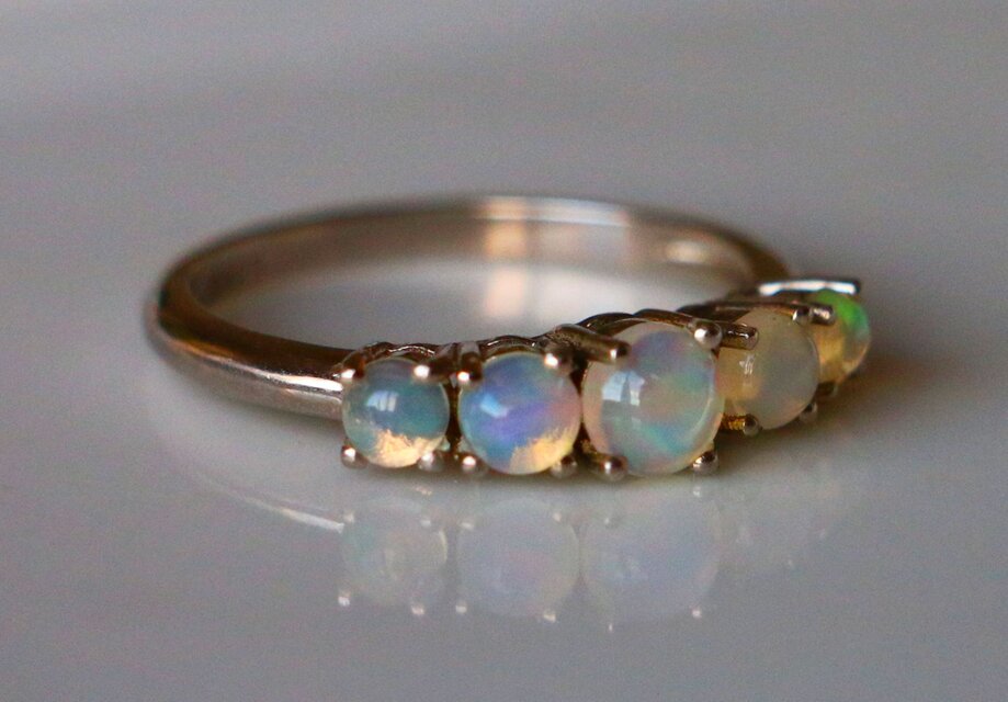 天然石＊オパール 指輪＊19号 SV | iichi 日々の暮らしを心地よくする