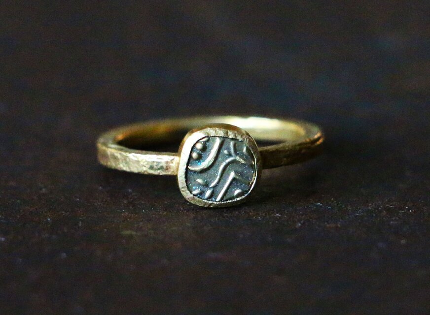 アンティーク＊シルバーコイン　指輪＊7号　GP