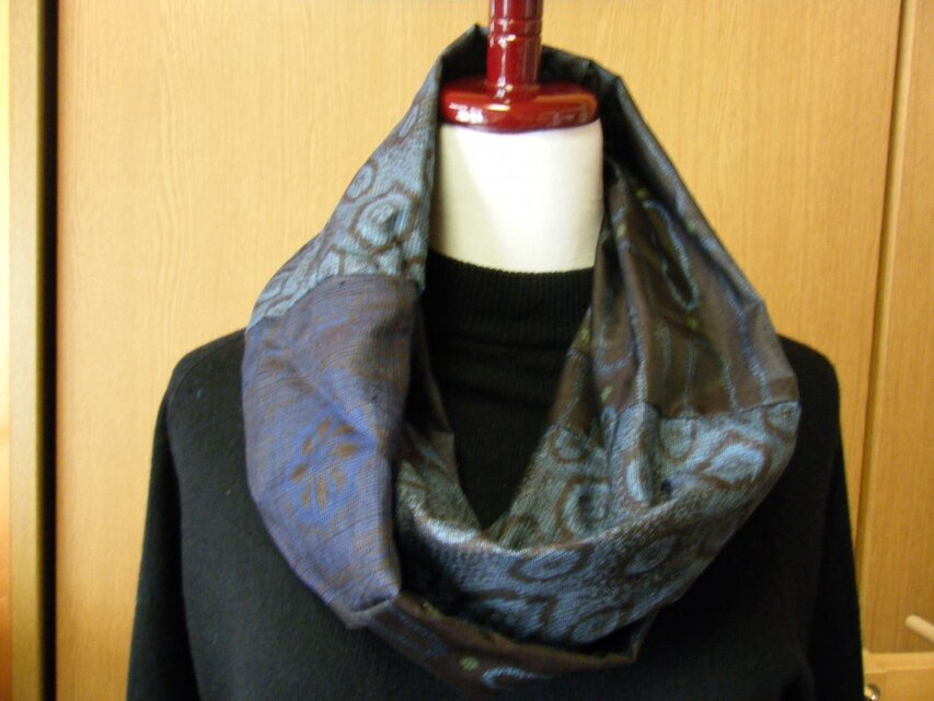 大島紬　パッチスヌード