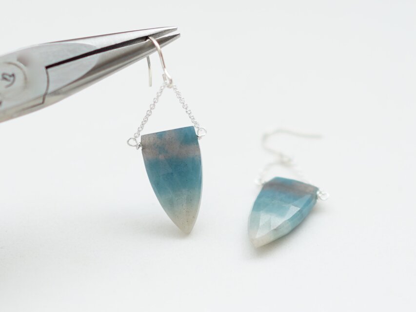 ♦︎ブルーグラデーション方解石♦︎カルサイト ピアス/イヤリング