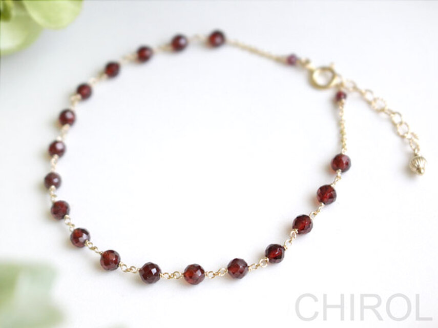 ガーネット の ブレスレット/ 14kgf