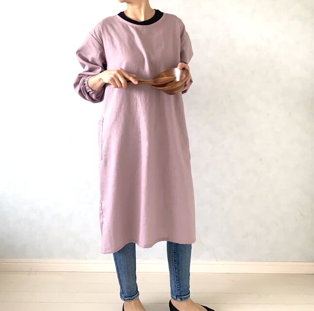 ito fukuoka】simple linen gown pink 作家さんカーディガン ...