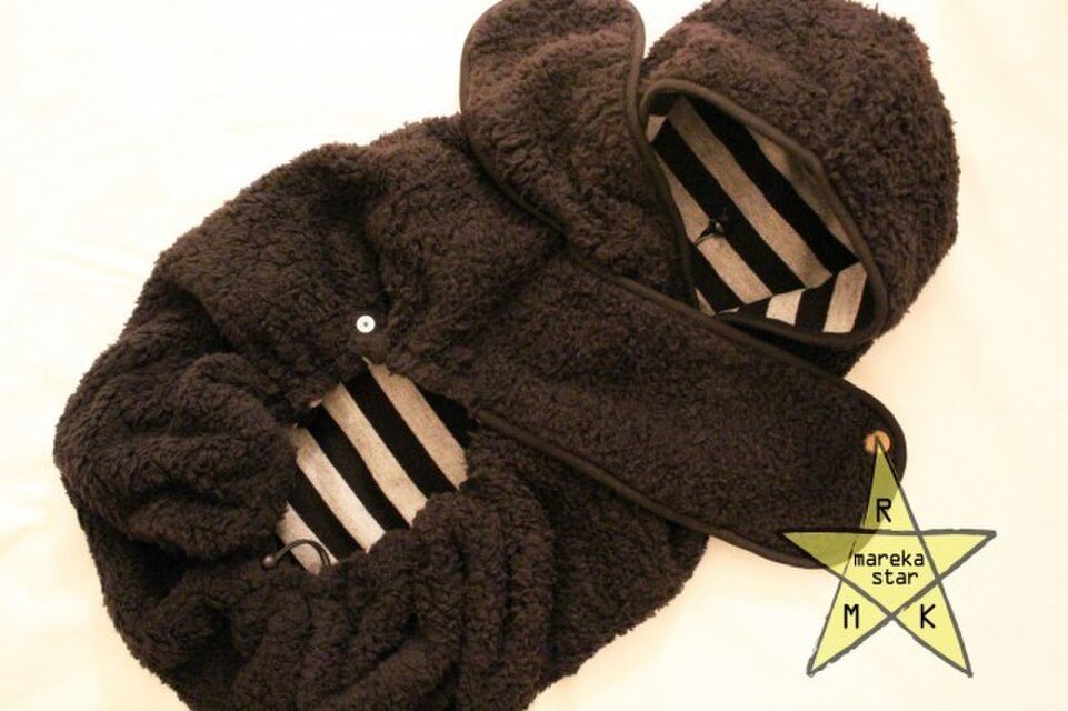 【売約済N様】№265 もこもこケープ(4WAY)リバーシブル