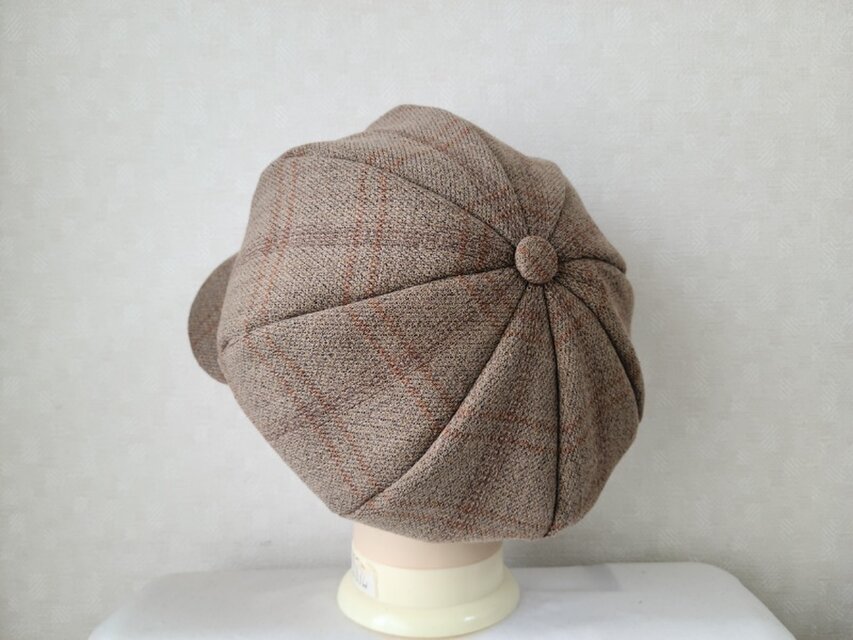 魅せる帽子☆大きいサイズ♪ブリティッシュ風キャスケット～ライトブラウン