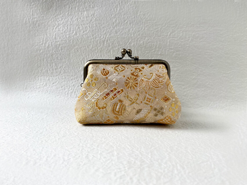 宝尽くし　吉祥八宝文　がま口