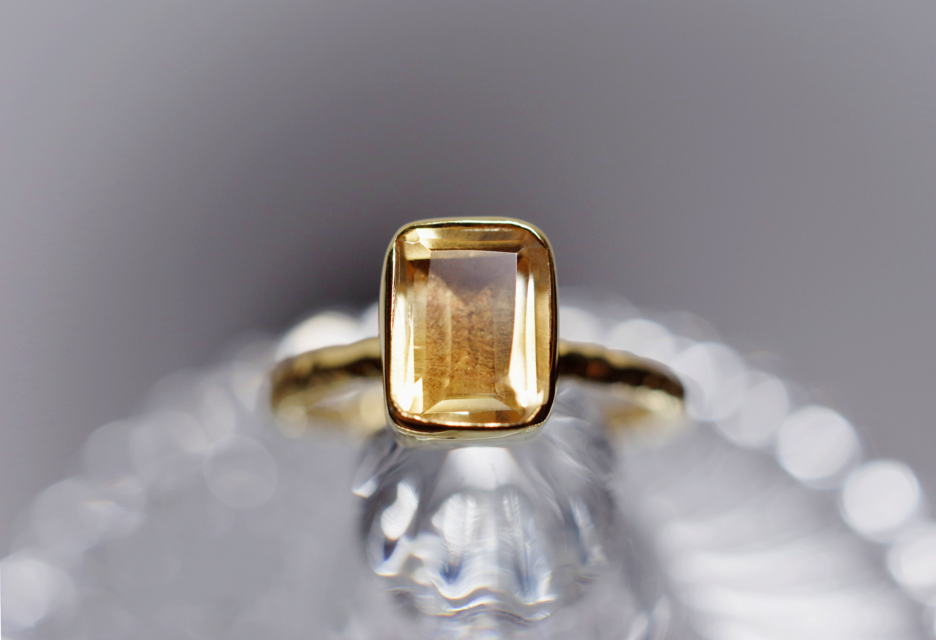 New Arrival☆新作☆『Citrine』☆の世界でひとつの天然石リングsilver925