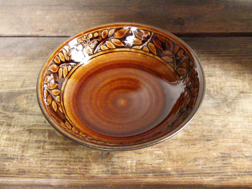 ななかまど中皿（飴）／オーダー可