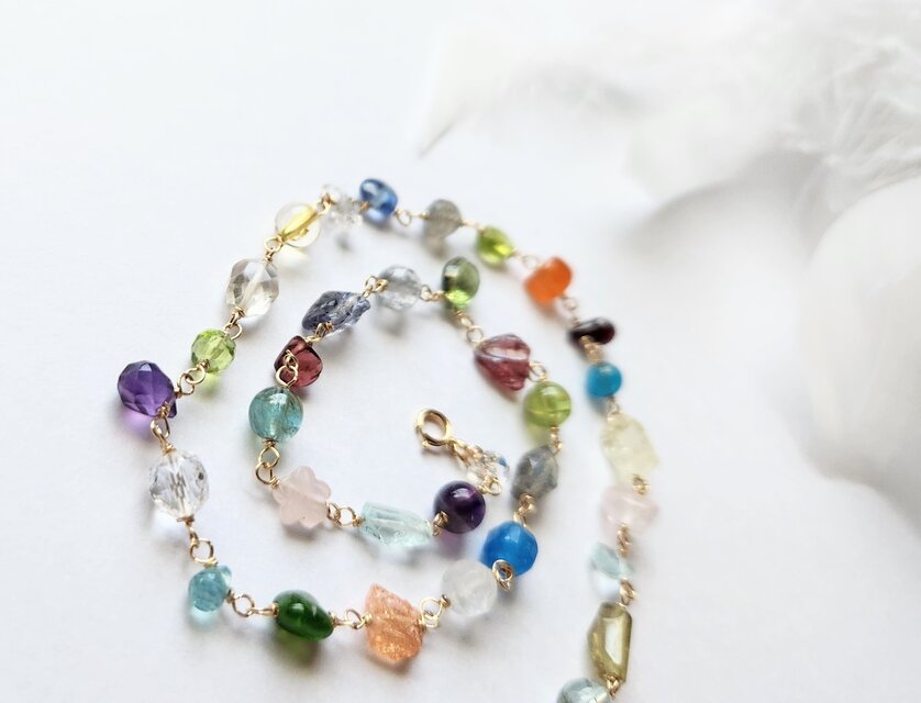 *再販* mix gem necklace