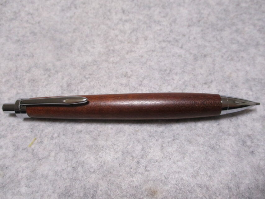 幻の真正キューバンマホガニー　蜜蝋ワックス仕上げ　木軸シャープペンシル(0.5ミリ用)　超希少材　