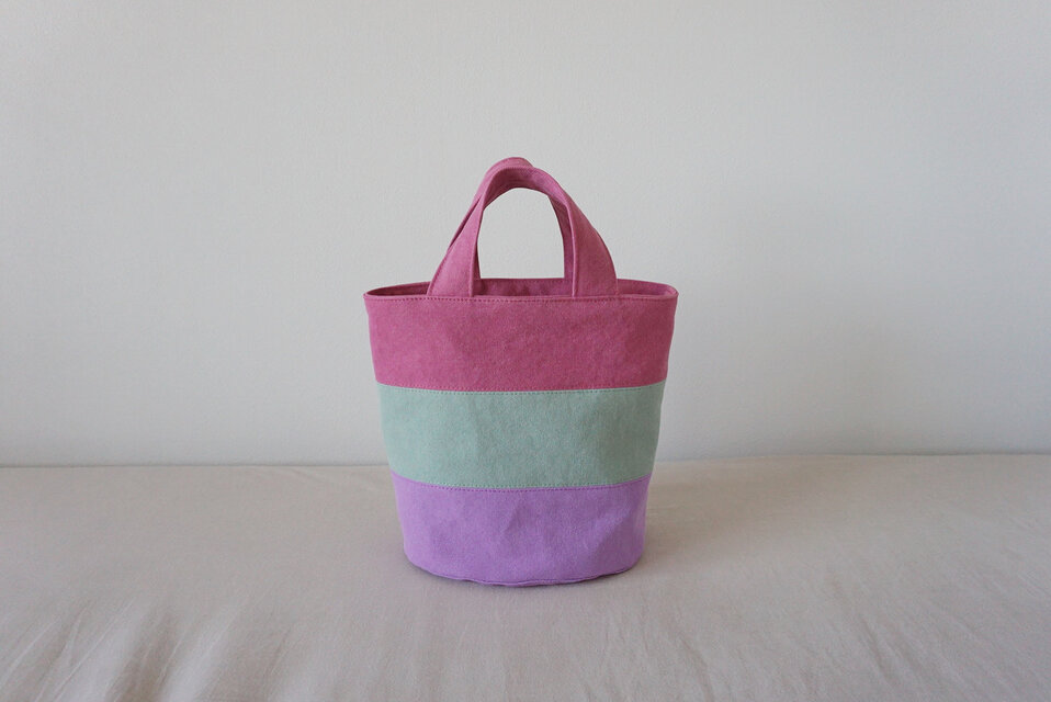 OVALTOTE - stripe -Ⅲ(M) / peach × mint × lilac