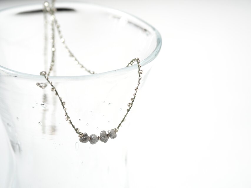 "ラフカット"ダイヤモンド ネックレス