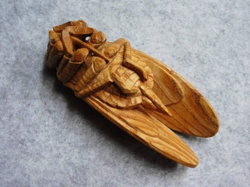 木彫りの蝉・Ｓ－Ｂ