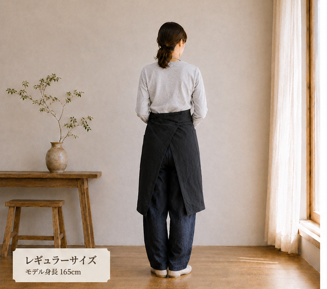ベルギーリネンの魅力を纏う - ワークエプロン ベルギーリネン25番手