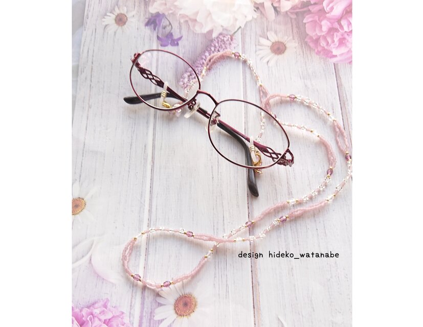 【キット】ビーズステッチ3WAYメガネコード～パープル～