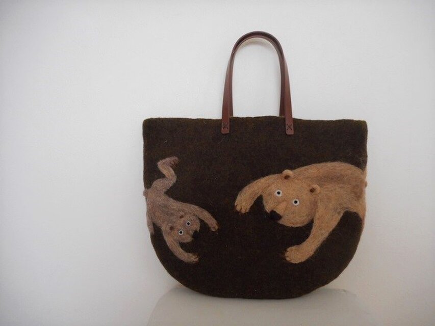 あっちゃん様オーダー品 クマの親子大きめバッグ