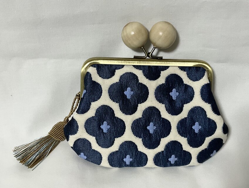 ハンドメイド　がま口親子長財布　ディジードット柄　花柄 楽天市場】がま口 ドット柄 財布 レディース がまぐち財布 水玉