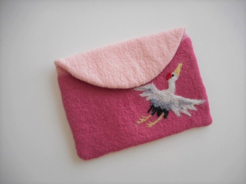 お薬手帳・通帳にピッタリケース　鶴