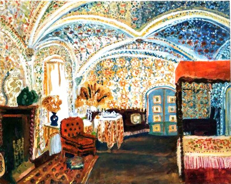 73×91㎝・額装「異国の部屋」F30・油彩画・原画 73×91㎝「異国の部屋」F30・油彩・額装・原画 | iichi 日々の暮らしを