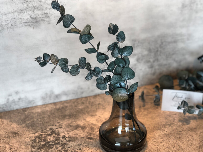 ユーカリプリザ】モダン花瓶刺し 新築祝い プレゼント グリーン