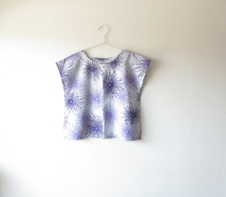 ☆浴衣ブラウス♪糸菊柄☆/31kb95