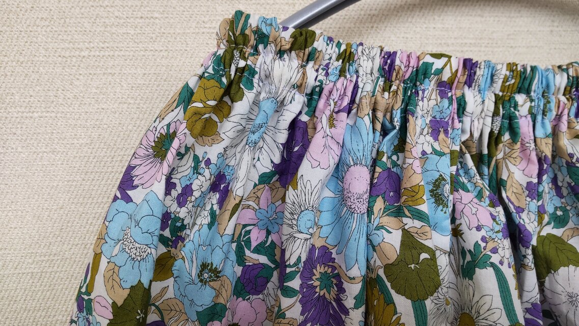 風になびくギャザーたっぷり羽衣ガウチョ ⑧パープル系