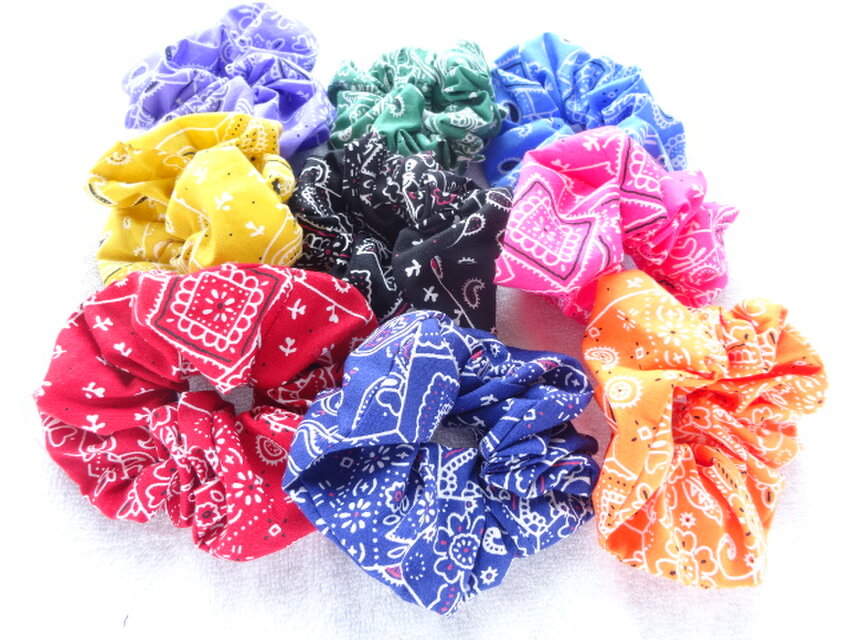 ペイズリー柄のシュシュ