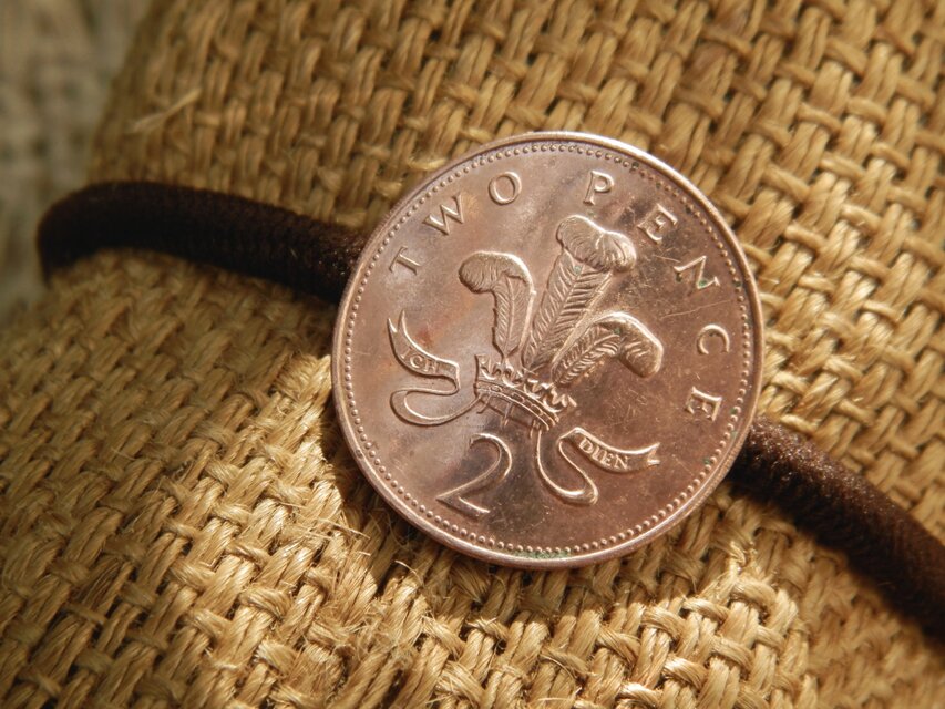 ＃H230　UK Coin Hair Elastic（Shield type)