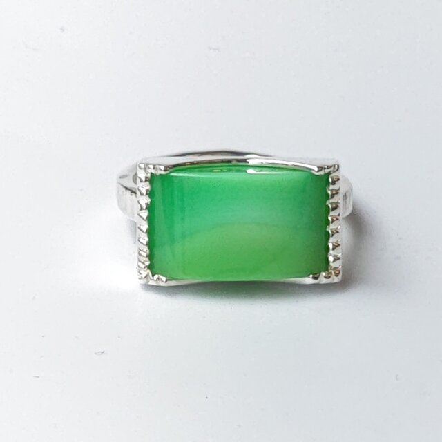 ウグイスメノー　LSQ　カボション　シルバーSV925リング