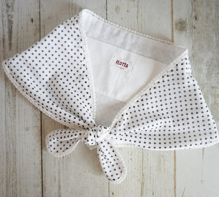 細ドット柄クールネックスカーフ(コットンボイル)