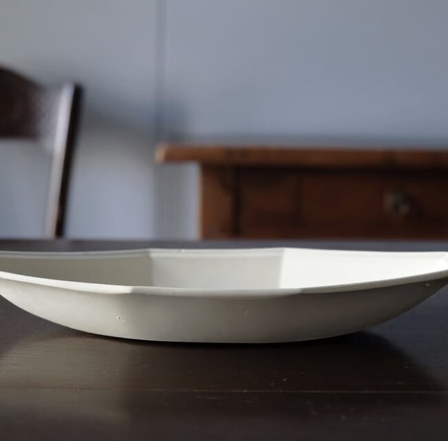 ファイアンスフィーヌ 舟型 お皿 ラヴィエ 無刻印 CREIL可能性あり 
