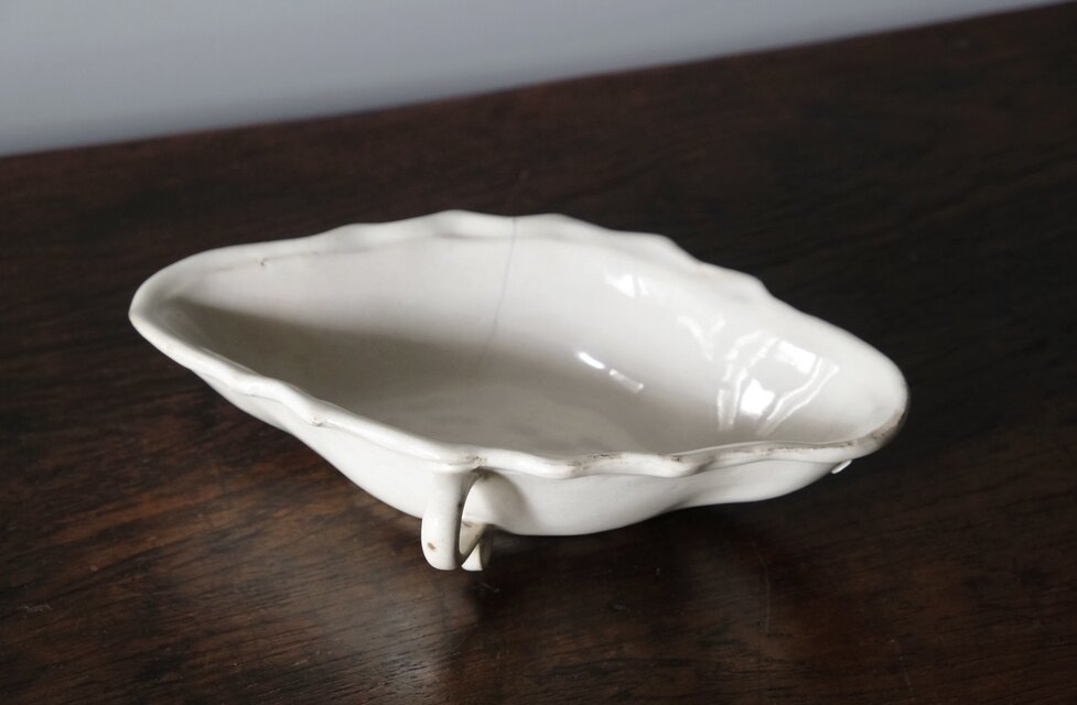 18世紀 白釉 陶器 ソーシエール 小鉢 トレイ フランス アンティーク 