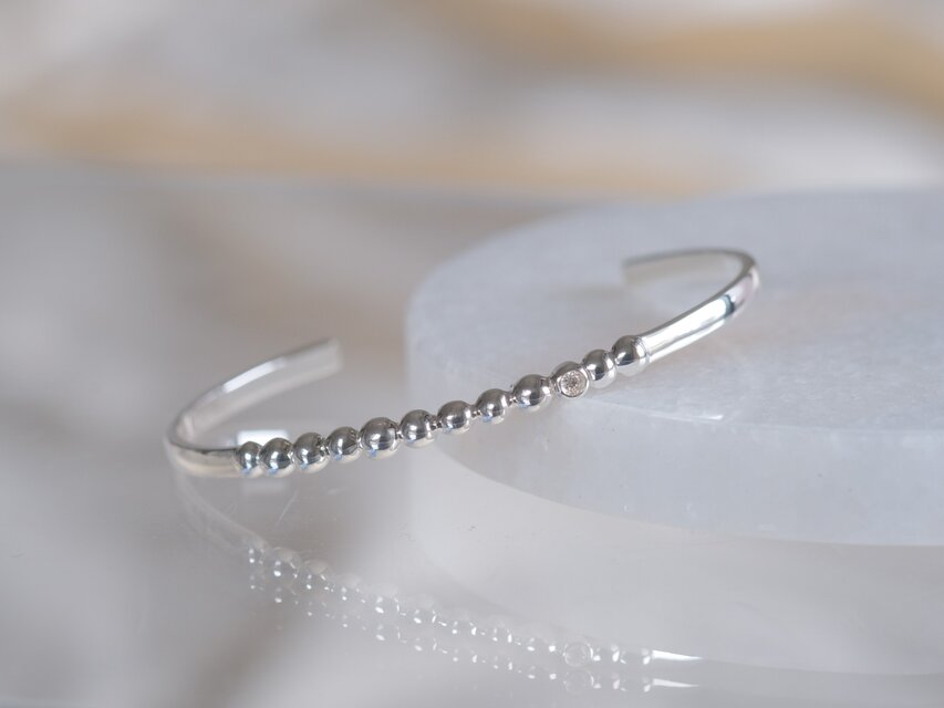 Diamond Tenging bangle bracelet ダイヤモンドつぶつぶバングル