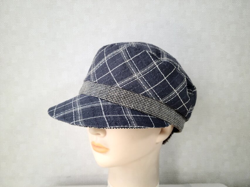 魅せる帽子☆涼しい♪リバーシブルキャスケット～グレー&ベージュ