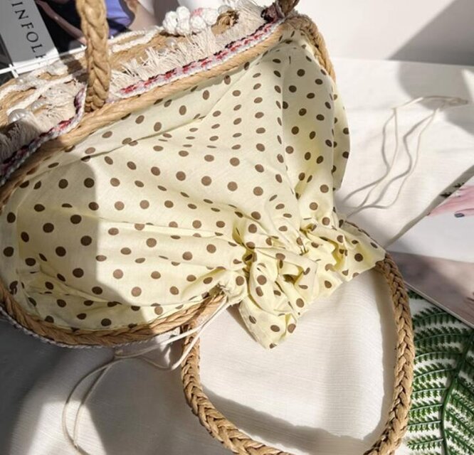 手作り 藤で編んだ バッグ 自然に回帰する 女のカバン 藤編 手提げ袋