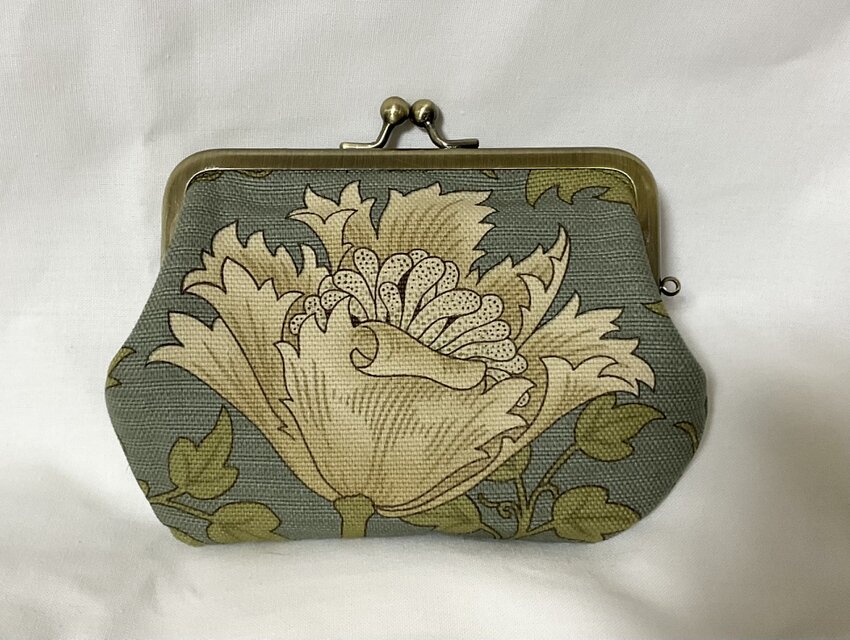 ウイリアムモリス　アネモネ　親子がま口ミニ財布　