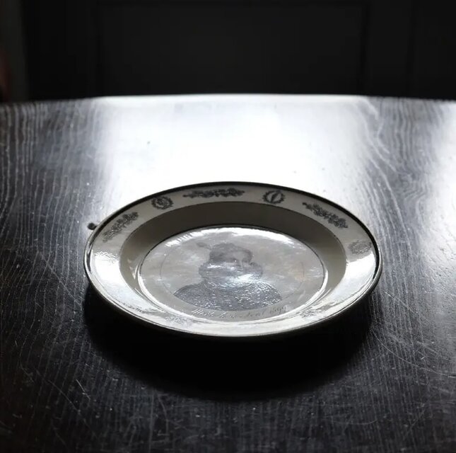 フランスアンティーク　grisaille グリザイユ　平皿プレート フランスアンティーク grisaille グリザイユ 平皿 プレート