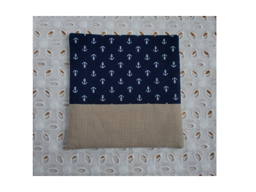 現品限り❤PURE*コースター*イカリ柄×ベージュ　紺色