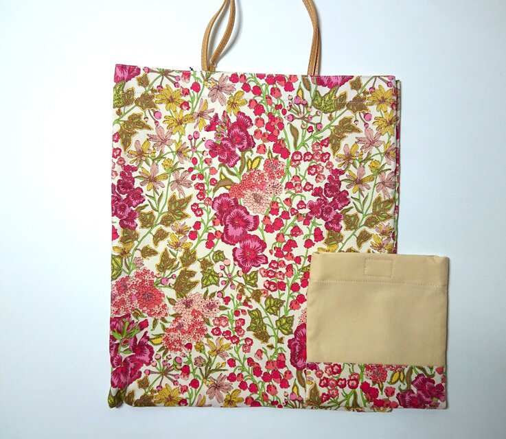 トート（L）収納袋あり リバティプリント(Edona)