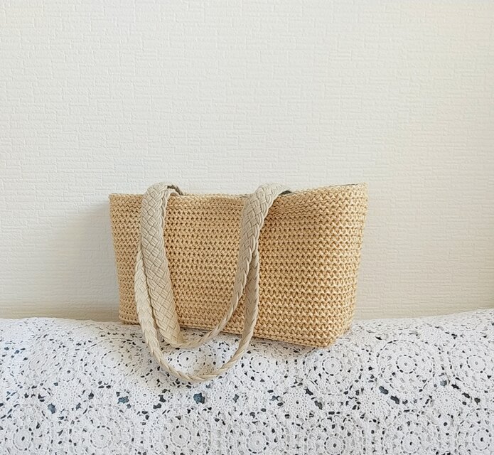 カゴ風の肩掛けトートバッグ*s