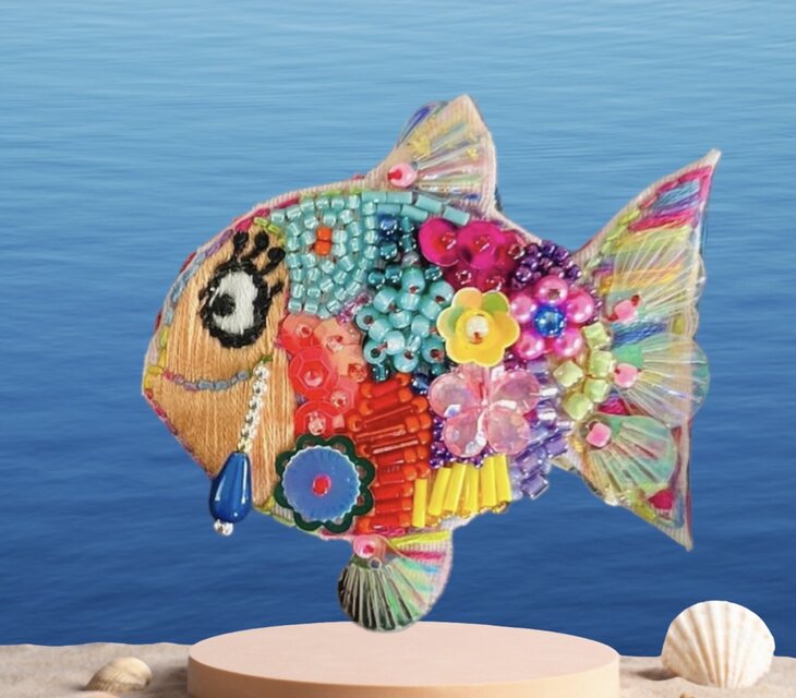 カラフルたい焼きブローチ