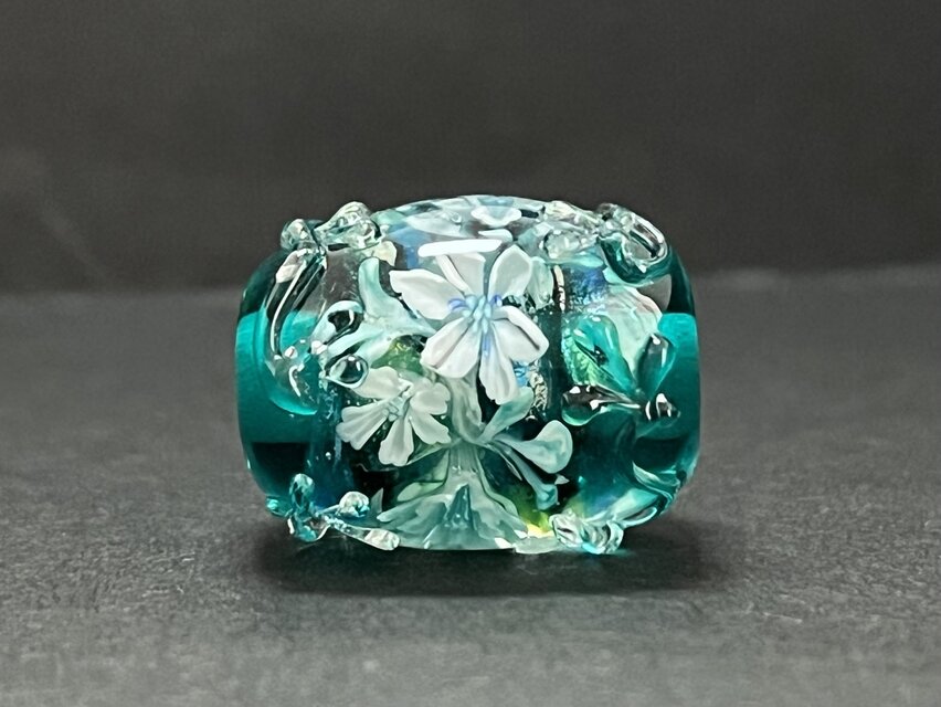 つた模様(エメラルドグリーン)No.138