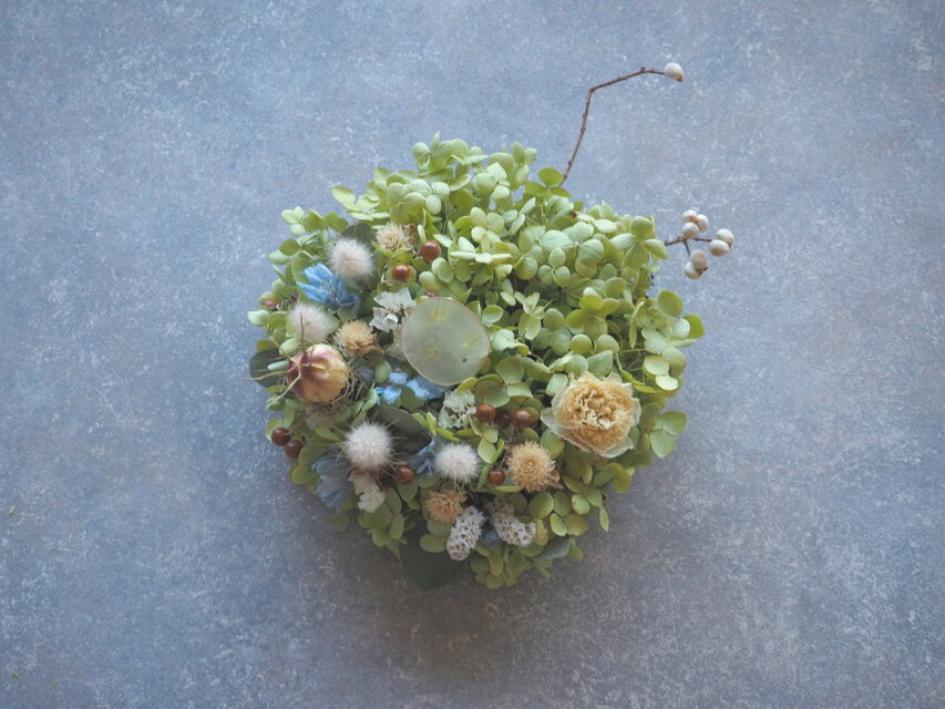 瀬戸内アナベルと草花のミニリース