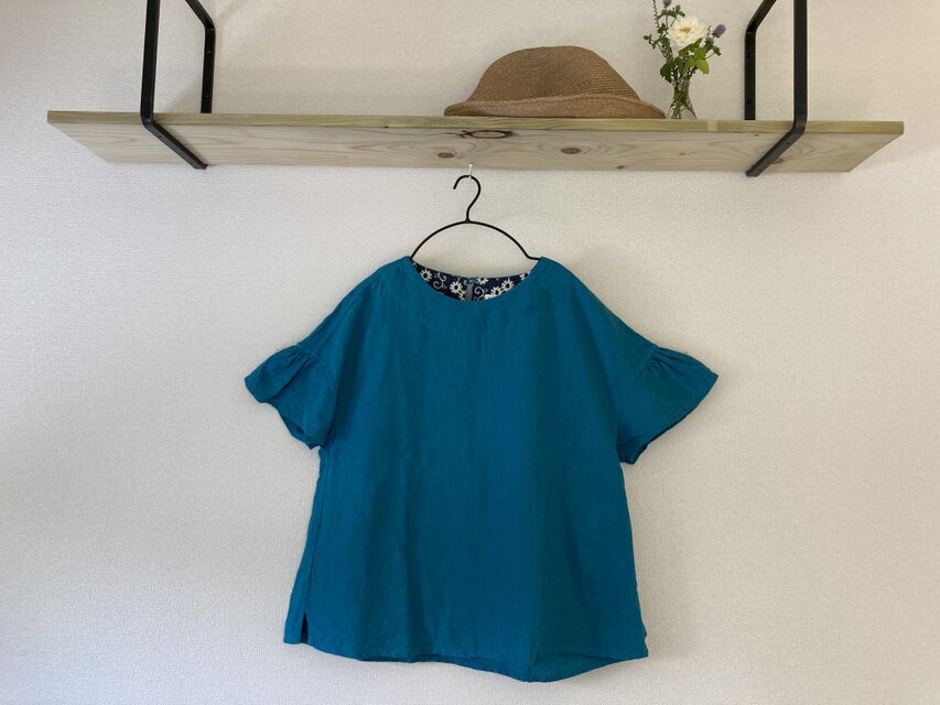 honakana リネンプルオーバー - ターコイズブルー -